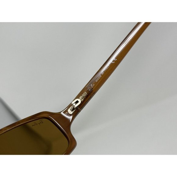 Ray Ban RB2130 938  Sunglasses Wrap Rectangular Brown Horn main image 7